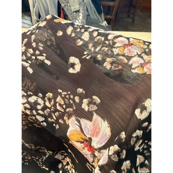 Jessica Simpson black floral cheetah Eden Dress Sz L NWT - Picture 7 of 8